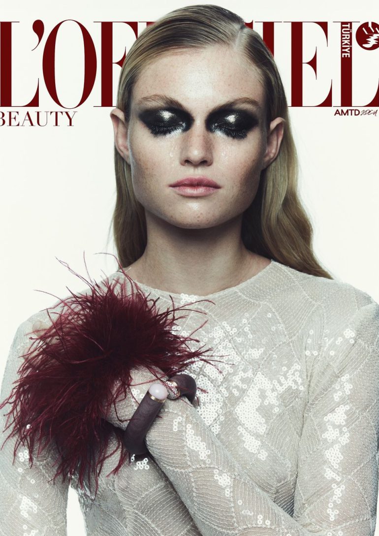 Beach editorial shell portrait