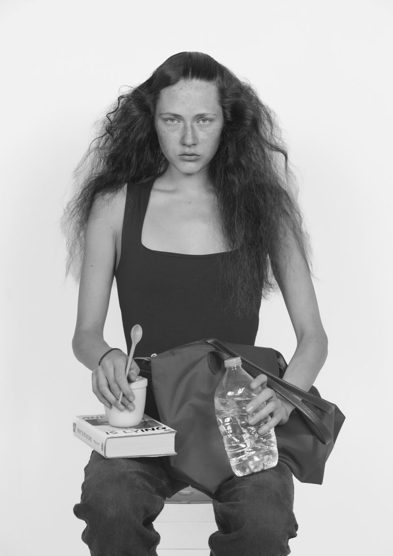 Beach editorial shell portrait